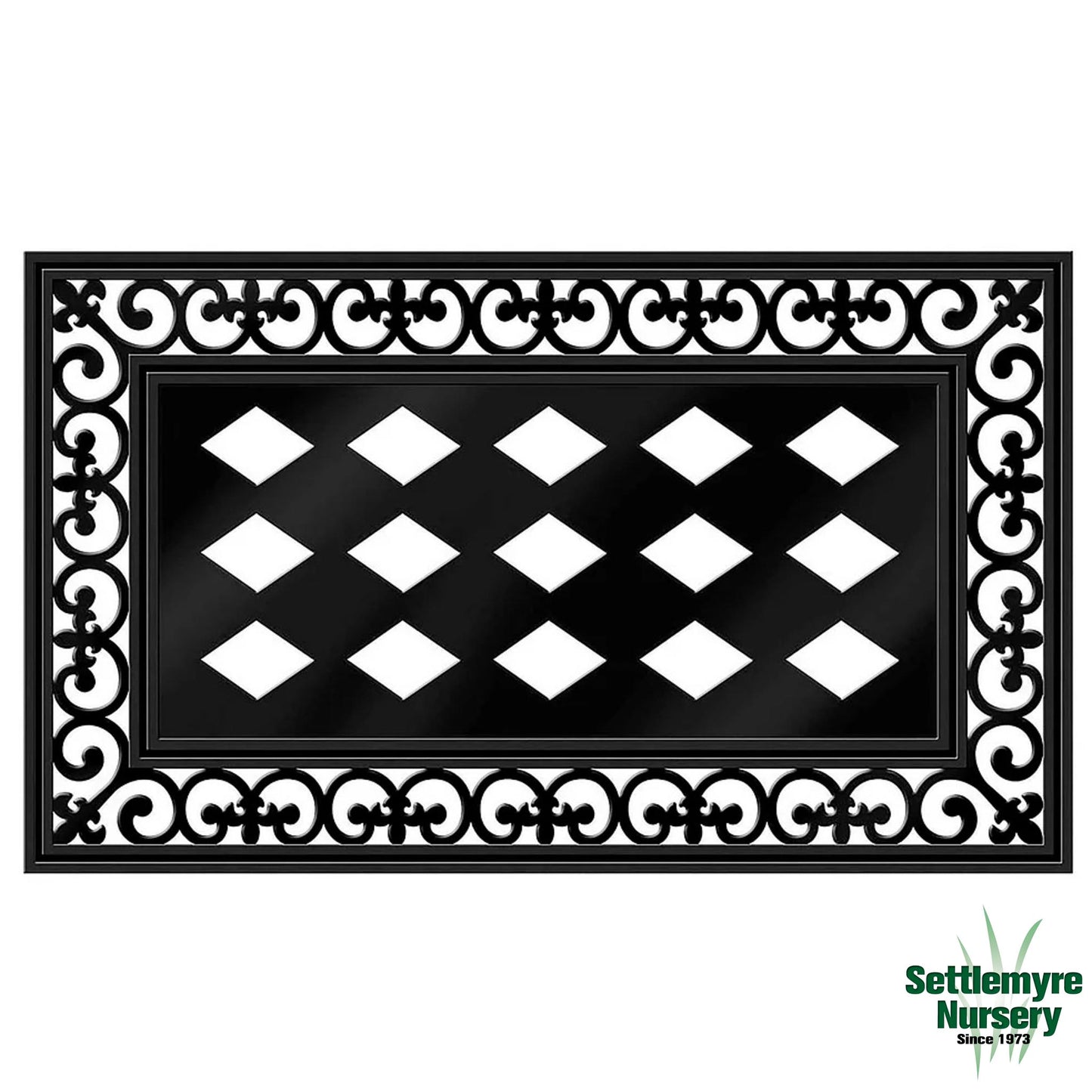 Mat Tray Black Scroll
